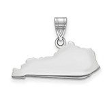 Image of Sterling Silver Rhodium-plated Kentucky KY State Pendant