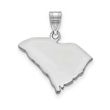Image of Sterling Silver Rhodium-plated South Carolina SC State Pendant