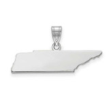 Image of Sterling Silver Rhodium-plated Tennessee TN State Pendant