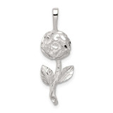 Image of Sterling Silver Rose Flower Pendant QC1079