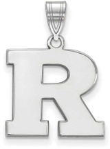 Image of Sterling Silver Rutgers Medium Pendant by LogoArt