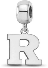 Image of Sterling Silver Rutgers Small Dangle Bead by LogoArt