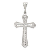 Image of Sterling Silver Shiny-Cut Cross Pendant QC1870