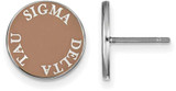 Image of Sterling Silver Sigma Delta Tau Enamel Post Earrings by LogoArt (SS019SDT)