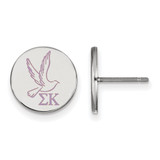Sterling Silver Sigma Kappa Enamel Post Earrings by LogoArt (SS047SKP)