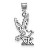 Sterling Silver Sigma Kappa Medium Pendant by LogoArt (SS036SKP)