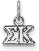 Image of Sterling Silver Sigma Kappa X-Small Pendant by LogoArt (SS001SKP)