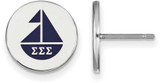 Image of Sterling Silver Sigma Sigma Sigma Enamel Post Earrings by LogoArt (SS047SSS)