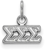 Image of Sterling Silver Sigma Sigma Sigma X-Small Pendant by LogoArt (SS001SSS)