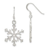Image of 39mm Sterling Silver Snowflake Dangle Earrings QE3368