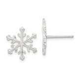 Image of 15mm Sterling Silver Snowflake Stud Post Earrings QE3367