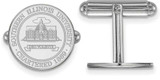 Image of Sterling Silver Southern Illinois University Crest Cuff Links by LogoArt