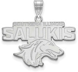 Image of Sterling Silver Southern Illinois University Large Pendant by LogoArt (SS016SIU)