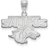 Image of Sterling Silver Southern Illinois University Medium Pendant by LogoArt SS025SIU