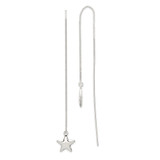 Image of 76mm Sterling Silver Star Threader Earrings