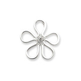 Image of Sterling Silver Stellux Crystal Flower Pendant
