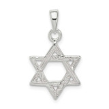 Image of Sterling Silver Textured Star Of David Pendant