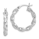 Image of 19mm Sterling Silver Twist 25mm Hoop Earrings