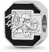 Image of Sterling Silver U of South Carolina Enamel Logo Bead by LogoArt