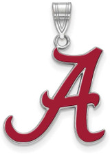 Image of Sterling Silver University of Alabama Large Enamel Pendant by LogoArt