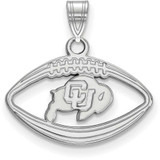 Image of Sterling Silver University of Colorado Pendant in Football by LogoArt