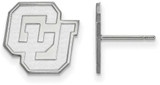Image of Sterling Silver University of Colorado Small Post Earrings by LogoArt (SS031UCO)