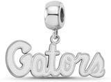 Image of Sterling Silver University of Florida Small Dangle Bead by LogoArt (SS054UFL)