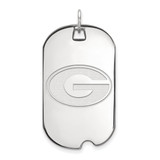 Sterling Silver University of Georgia Large Dog Tag by LogoArt