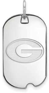 Image of Sterling Silver University of Georgia Small Dog Tag by LogoArt
