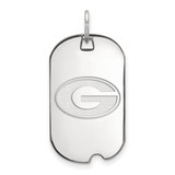 Sterling Silver University of Georgia Small Dog Tag by LogoArt