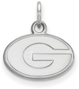 Image of Sterling Silver University of Georgia X-Small Pendant by LogoArt (SS001UGA)