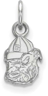Image of Sterling Silver University of Georgia X-Small Pendant by LogoArt (SS043UGA)
