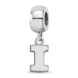 Sterling Silver University of Illinois X-Small Dangle Bead Charm by LogoArt