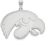 Image of Sterling Silver University of Iowa XL Pendant by LogoArt (SS005UIA)