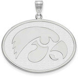 Image of Sterling Silver University of Iowa XL Pendant by LogoArt (SS047UIA)