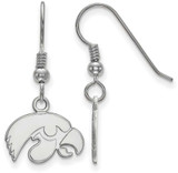 Image of Sterling Silver University of Iowa X-Small Dangle Earrings by LogoArt (SS006UIA)