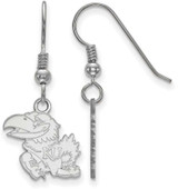 Image of Sterling Silver University of Kansas Small Dangle Earrings by LogoArt (SS007UKS)