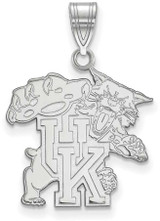 Image of Sterling Silver University of Kentucky Large Pendant by LogoArt (SS046UK)