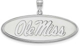 Image of Sterling Silver University of Mississippi Large Pendant by LogoArt (SS004UMS)