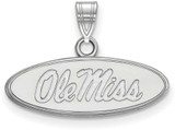 Image of Sterling Silver University of Mississippi Small Pendant by LogoArt (SS002UMS)