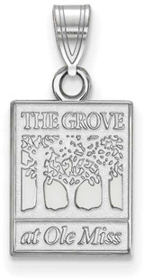 Image of Sterling Silver University of Mississippi Small Pendant by LogoArt (SS061UMS)