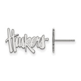 Sterling Silver University of Nebraska Small Post Earrings by LogoArt