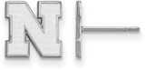Image of Sterling Silver University of Nebraska X-Small Earrings Post by LogoArt
