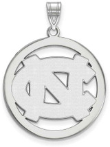 Image of Sterling Silver University of North Carolina L Pendant in Circle by LogoArt