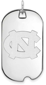 Image of Sterling Silver University of North Carolina Large Dog Tag by LogoArt