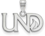 Image of Sterling Silver University of North Dakota Small Pendant by LogoArt (SS026UNOD)