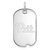 Sterling Silver University of Pittsburgh Small Dog Tag by LogoArt
