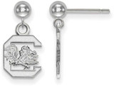 Image of Sterling Silver University of South Carolina Earrings Dangle Ball by LogoArt
