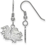 Image of Sterling Silver University of South Carolina Sm Dangle Earrings LogoArt SS048USO