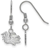 Image of Sterling Silver University of South Carolina XSmall Earrings LogoArt SS047USO